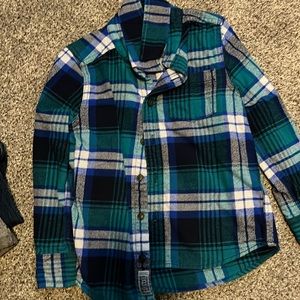Boys plaid button down shirt